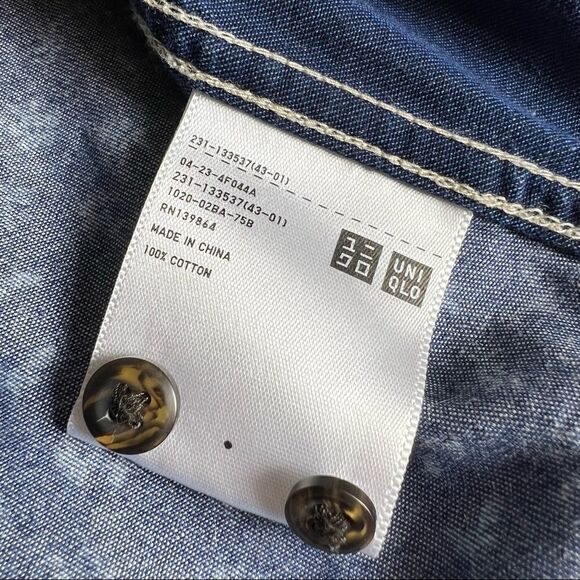 INES DE LA FRESSANGE Large Cotton Denim Long Sleeve Floral Back - Picture 13 of 14